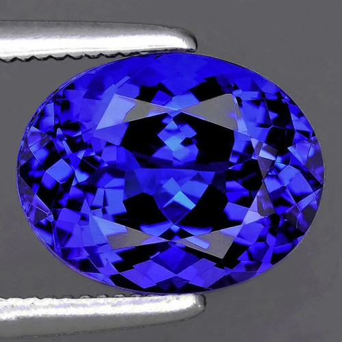 9x7 mm { 2.33 cts} Oval Brilliant Cut Extreme Brilliancy Intense D Block Purple Blue Tanzanite Natural {Flawless-VVS1}--Premium Grade