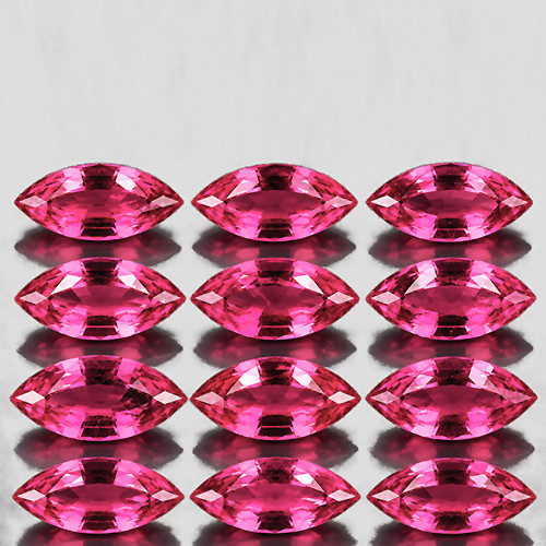 4x2 mm 12 pcs Marquise Best AAA Fire Intense Hot Pink Sapphire Natural {Flawless-VVS}--AAA Grade