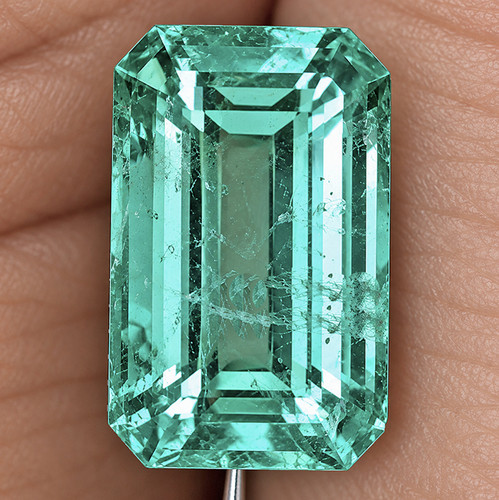 7x4.5 mm { 0.86 cts } Octagon Emerald Cut Best AAA Neon Natural Blue Green Emerald { AAA Grade }