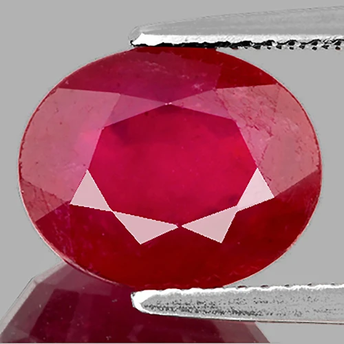 15x12 mm { 12.68 cts } Oval Natural Red Mozambique Ruby
