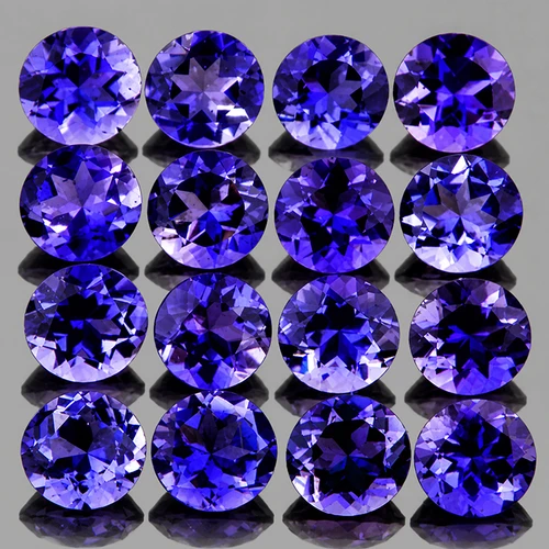 3.00 mm 16 pcs Round Brilliant Cut AAA Fire Intense Bluish Violet Iolite Natural {Flawless-VVS1}--AAA Grade