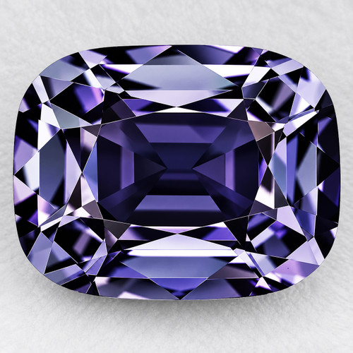 7x5.5 mm { 1.14 cts } Cushion Extreme Brilliancy Intense Purple Spinel Natural {Flawless-VVS}--AAA Grade