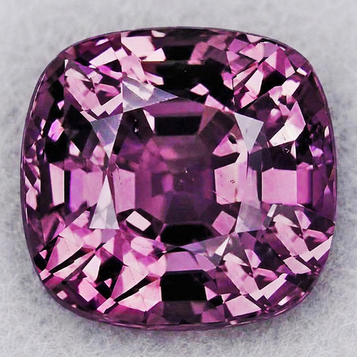 5.50 mm { 0.70 cts } Cushion AAA Fire Natural Violet Spinel { Flawless-VVS }