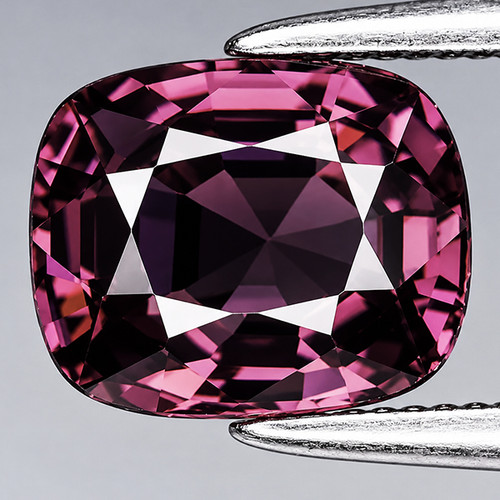 6x5 mm { 0.96 cts } Cushion AAA Fire Intense Violet Spinel Natural {Flawless-VVS}