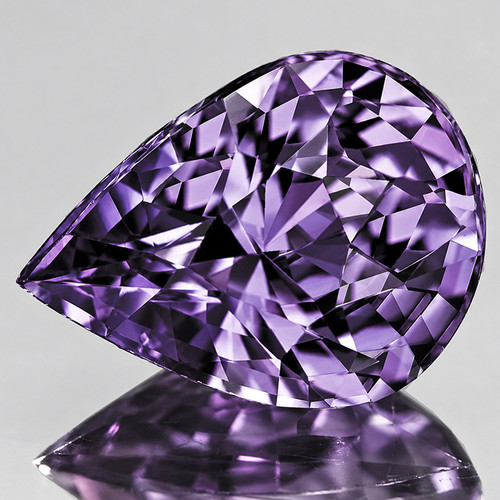 7.5x6 mm { 1.01 cts } Pear Extreme Brilliancy Intense Purple Spinel Natural {Flawless-VVS}--AAA Grade