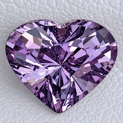 7.50 mm { 1.26 cts } Heart AAA Fire AAA Purple Spinel Natural {Flawless-VVS}--AAA Grade