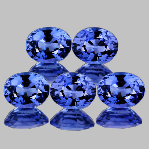 4x3 mm 5 pcs Oval AAA Fire AAA Ceylon Blue Sapphire Natural {Flawless-VVS}--AAA Grade