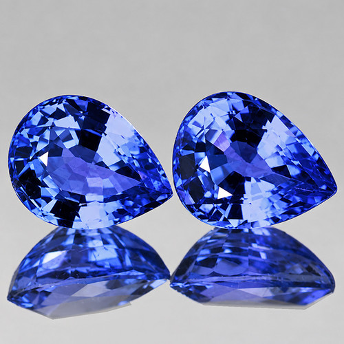 5x4 mm 2 pcs Pear AAA Fire Natural AAA Ceylon Blue Sapphire {Flawless-VVS}--AAA Grade