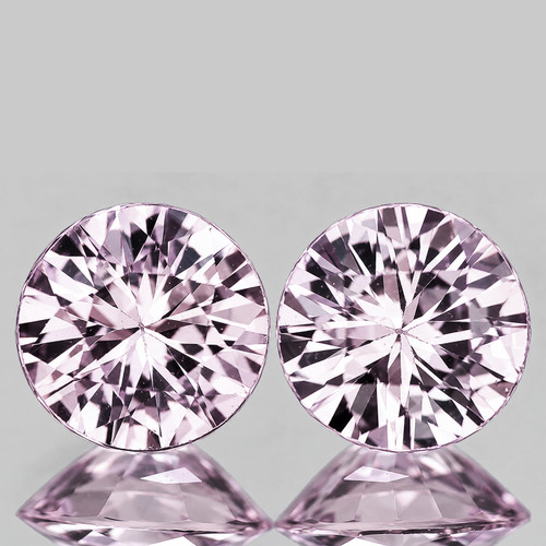4.00 mm 2pcs Round Machine Brilliant Cut Extreme Brilliancy Natural Bright Pink Sapphire {Flawless-VVS}--AAA Grade