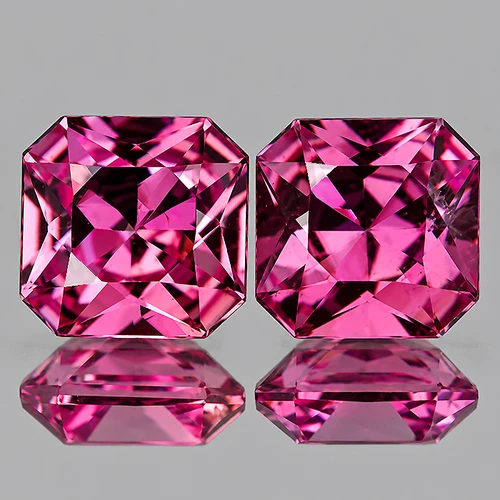 4.00 mm 2pcs Octagon Radiant Cut Extreme Brilliancy Intense Red Violet Sapphire Natural {Flawless-VVS}--AAA Grade