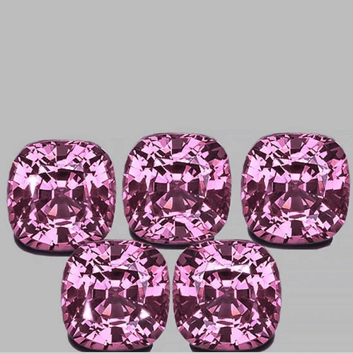 3.00 mm 5pcs { 0.90 cts } Cushion AAA Fire Intense Pink Sapphire Natural {Flawless-VVS}--AAA Grade