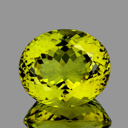 26x23 mm Oval {53.66 cts} AAA Green Gold Lemon Quartz Natural {Flawless-VVS1}
