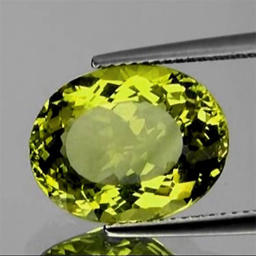 15x12 mm Oval {7.52 cts} Green Gold Lemon Quartz Natural {Flawless-VVS1}