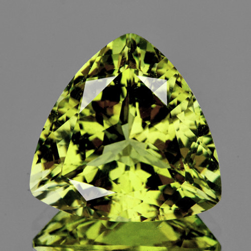 27.00 mm Trillion {57.15 cts} Best AAA Fire Green Gold Lemon Quartz Natural {Flawless-VVS1}