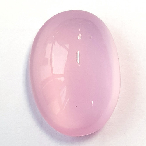 24.54 cts Oval Cabochon 22x17 mm AAA Pastel Pink Rose Quartz Natural {Flawless-VVS}