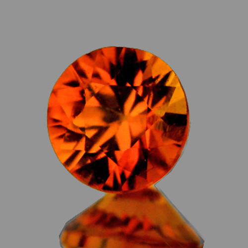 4.00 mm Round Intense AAA Orange Sapphire Natural {VVS}