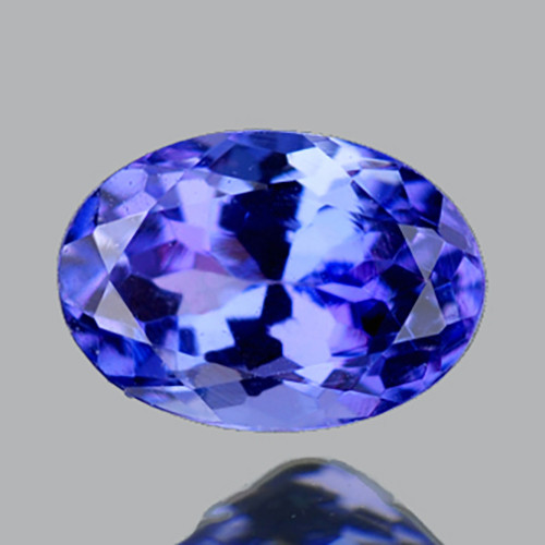 6x4 mm 1 pcs Oval AAA Fire Top Purple Blue Tanzanite Natural {Flawless-VVS1}