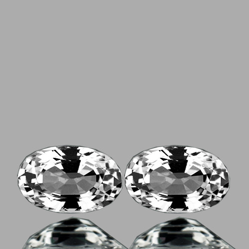5x3 mm 2 pcs Oval AAA Fire Natural Diamond White Sapphire {Flawless-VVS}--AAA Grade