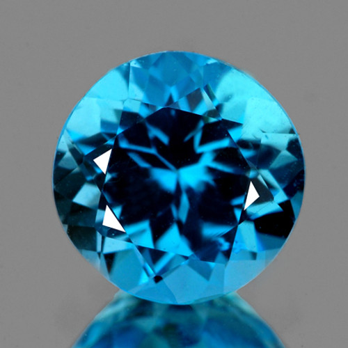 7.00 mm Round Best Sparkling AAA Swiss Blue Topaz Natural {Flawless-VVS1}