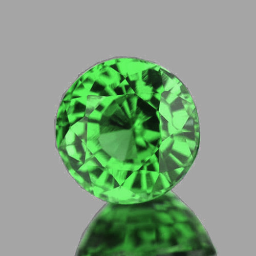 3.80 mm Round AAA Fire Intense Chrome Green Tsavorite Garnet Natural {Flawless-VVS}--AAA Grade