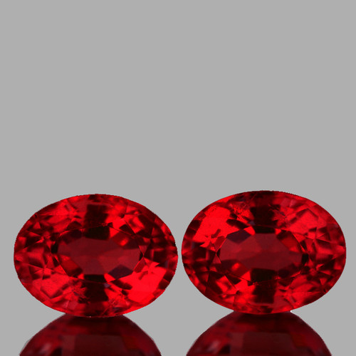 8x6 mm 2 pcs Oval AAA Fire Intense AAA Red Mozambique Ruby Natural {VVS }--AAA Grade