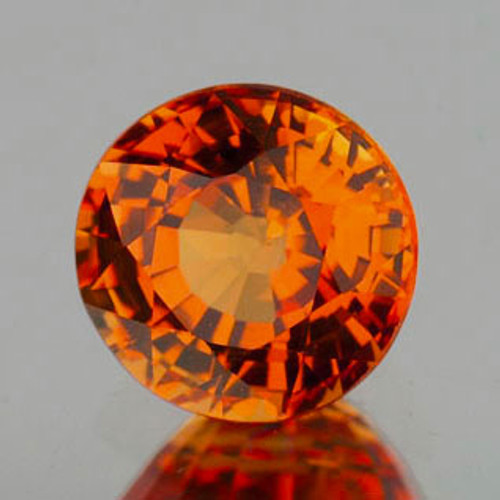 4.00 mm Round { 0.40 cts} AAA Fire Golden Orange Sapphire Natural {Flawless-VVS}