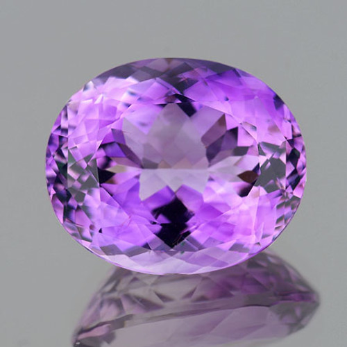 15x12 mm { 7.64 cts} Oval AAA Fire Top Purple Amethyst Natural {Flawless-VVS1}