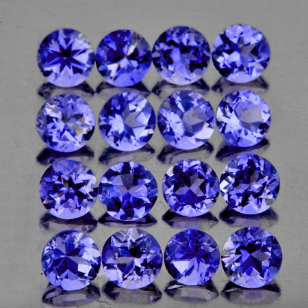3.00 mm 16 pcs Round AAA Fire Top Bluish Violet Iolite Natural {Flawless-VVS1}