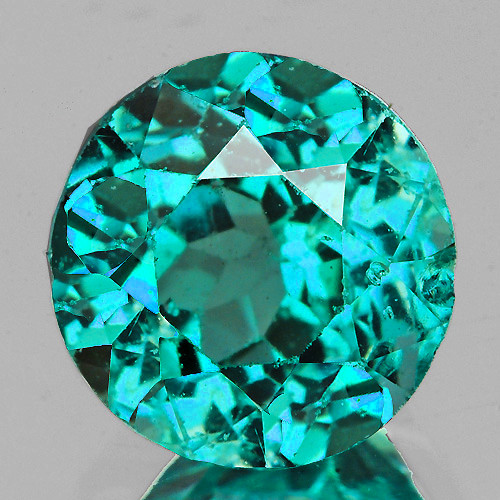 6.50 mm Round AAA Fire Intense AAA Paraiba Green Blue Apatite