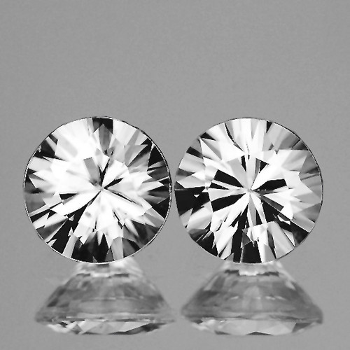 3.10 mm 2 pcs {0.24 cts} Round Color F-G White Diamond Natural {VVS}