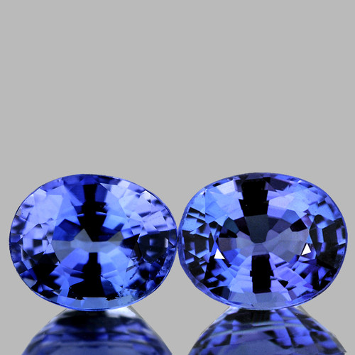 5x4 mm 2 pcs Oval AAA Fire Natural AAA Ceylon Blue Sapphire {Flawless-VVS}--AAA Grade