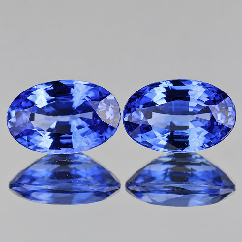 5x3 mm 2 pcs Oval AAA Fire AAA Ceylon Blue Sapphire Natural {Flawless-VVS}--AAA Grade