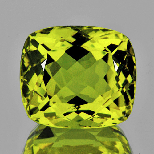 8x7 mm { 1.73 cts} Cushion Brilliant Cut Best AAA Fire Green Gold Lemon Quartz Natural {Flawless-VVS}