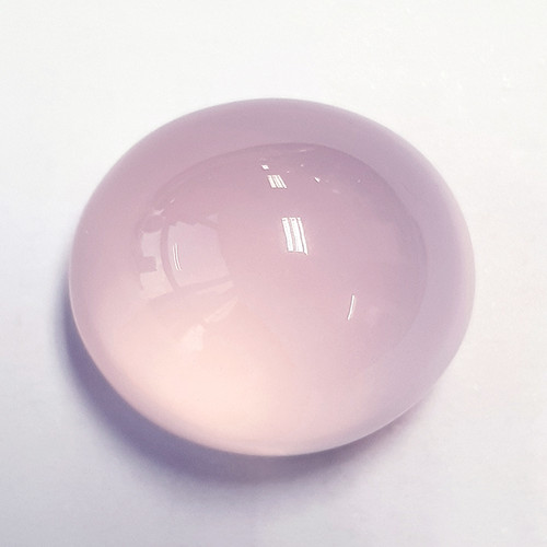 91.71 cts Oval Cabochon 27x25 mm Natural Pink Rose Quartz {Flawless-VVS}