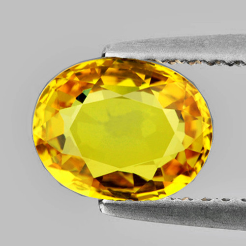 7x5.5 mm {1.03 cts} Natural Golden Yellow Sapphire {VVS}