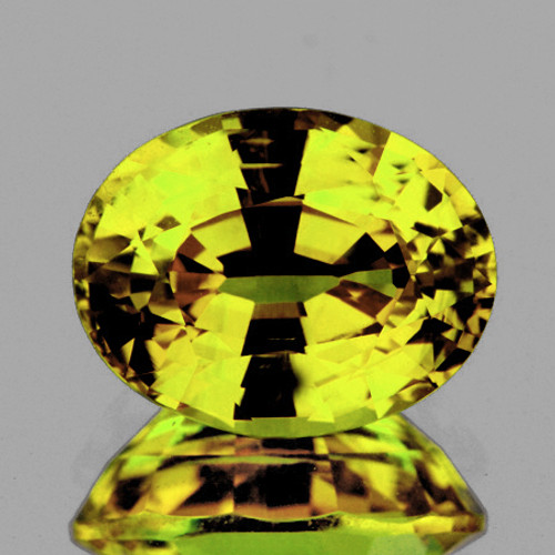 7x5.5 mm {1.05 cts}  Oval AAA Fire AAA Canary Yellow Sapphire Natural {Flawless-VVS}--AAA Grade