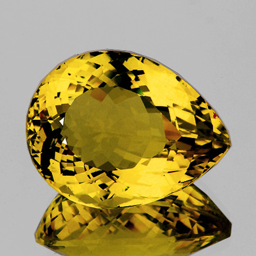 19x15 mm { 20.30 cts} Pear Best AAA Fire Intense Golden Yellow Citrine Natural  {Flawless-VVS1}