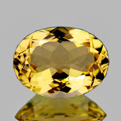 16x12 mm { 6.92 cts} Oval AAA Fire Natural Golden Yellow Citrine {Flawless-VVS1}