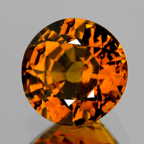 6.00 mm { 1.37 cts} Round AAA Fire Cognac Orange Mali Garnet Natural {VVS}