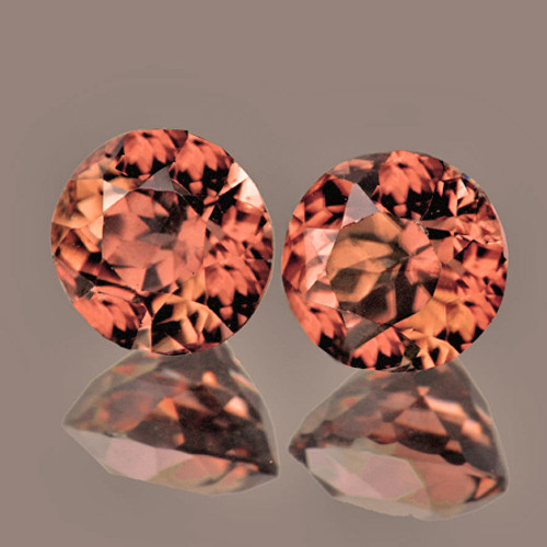 4.70 mm 2 pcs Round AAA Fire Color Change Garnet Natural {Flawless-VVS}