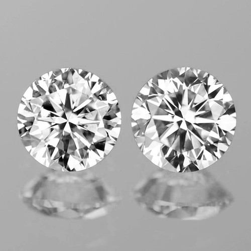 3.20 mm 2 pcs Round Color F-G Extreme Brilliancy Natural White Diamond {VVS-VS}--AAA Grade