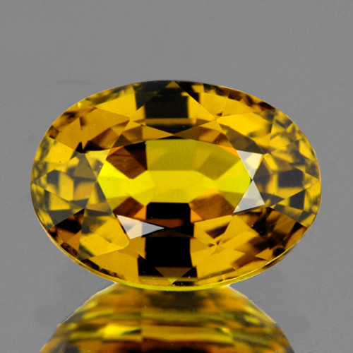 6.5x5 mm {0.95 cts} Oval AAA Fire Golden Yellow Mali Garnet Natural {Flawless-VVS}
