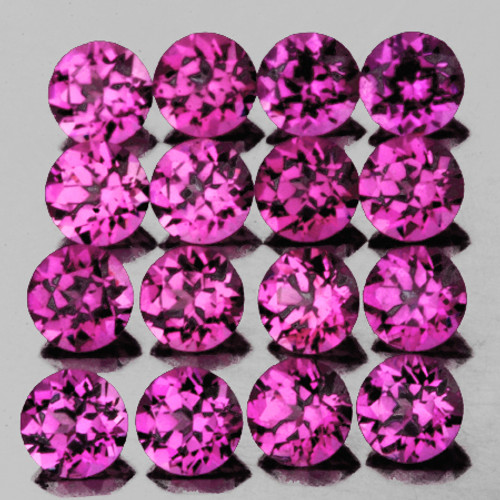 1.70 mm 70 pcs Round Brilliant Machine Cut Natural AAA Pinkish Purple  Rhodolite Garnet {Flawless-VVS1}