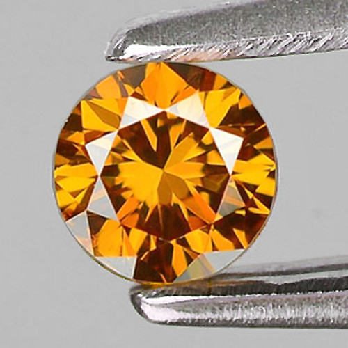 6.00 mm Round Brilliant Machine Cut Extreme Brilliancy Natural  AAA Imperial Golden Zircon {Flawless-VVS1}--AAA Grade