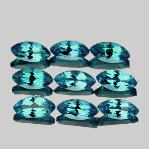 5x2.5 mm 9 pcs Marquise AAA Fire AAA Paraiba Green Blue Apatite (Flawless-VVS)