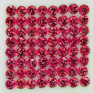 1.20 mm 100 pcs Round Machine Cut AAA Fire Intense Pink Red Mozambique Ruby Natural {Flawless-VVS}