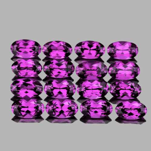 5x3 mm 16 pcs Oval AAA Fire Magenta Purple Rhodolite Garnet Natural (Umbalite){Flawless-VVS}--AAA Grade