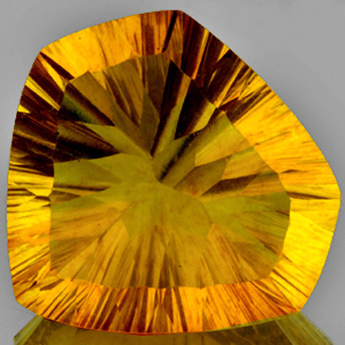 33x30 mm { 92.55 cts} Fancy Concave Cut Best AAA Golden Yellow Fluorite Natural {Flawless-VVS1}