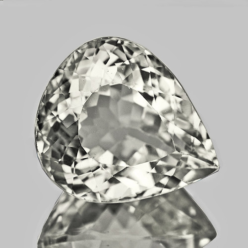 148.26 cts Pear 33x30 mm AAA Fire Natural White Topaz {Flawless-VVS1}--Collection/Investment Stone