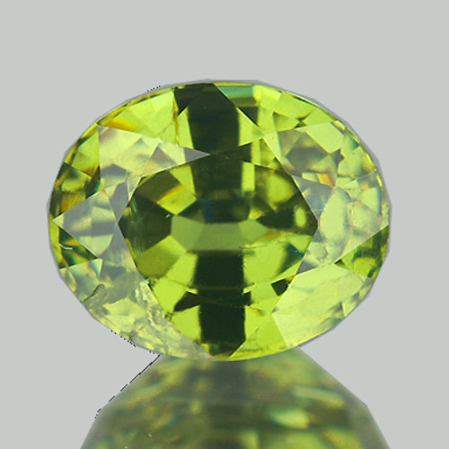 5x4 mm {0.50 cts } Oval Top Brilliancy Rainbow Sparkles Natural Canary Green Demantoid Garnet {VVS}